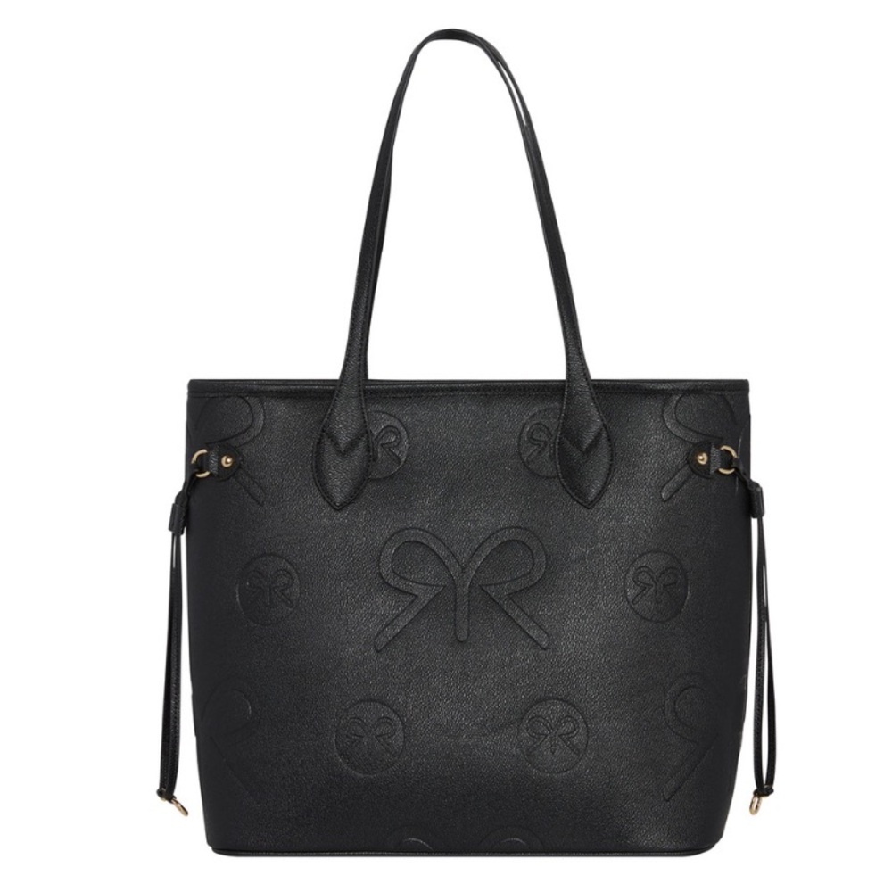 Ruby Ribbon black tote bag